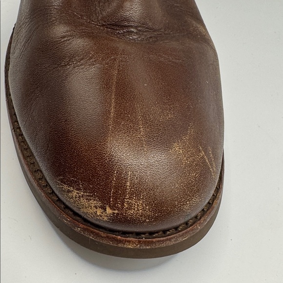 Tory Burch Marlene Riding Boots Brown Leather 9M Gold Buckle Equestrian Tall - Picture 8 of 16